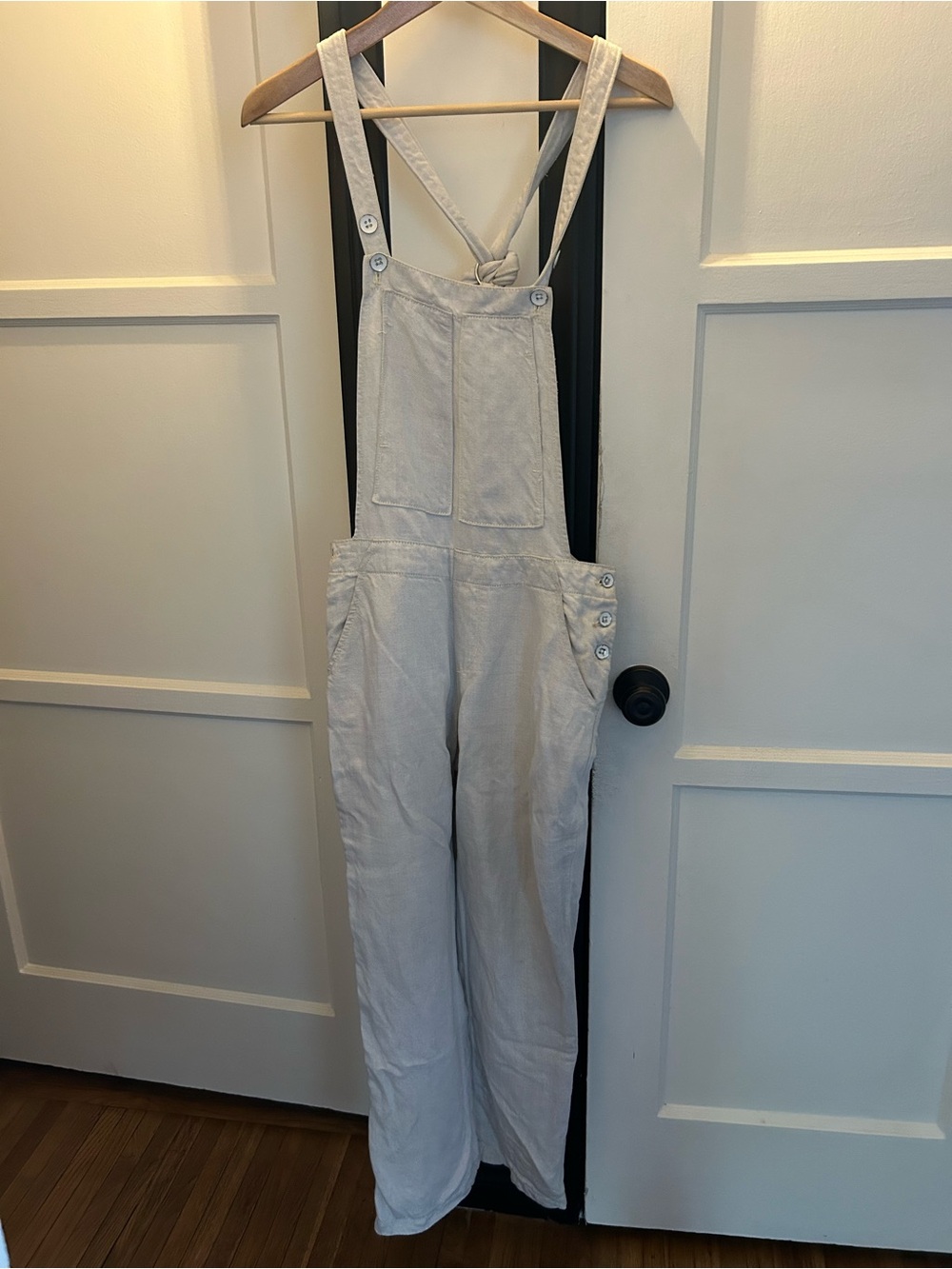 Pilcro and the Letterpress Light Beige Women's Denim Overalls